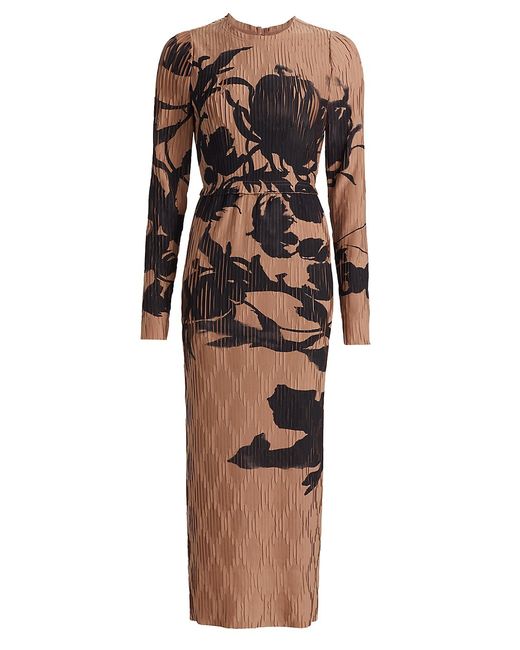 Jason Wu Collection Pleated Shadow-Printed Maxi Dress