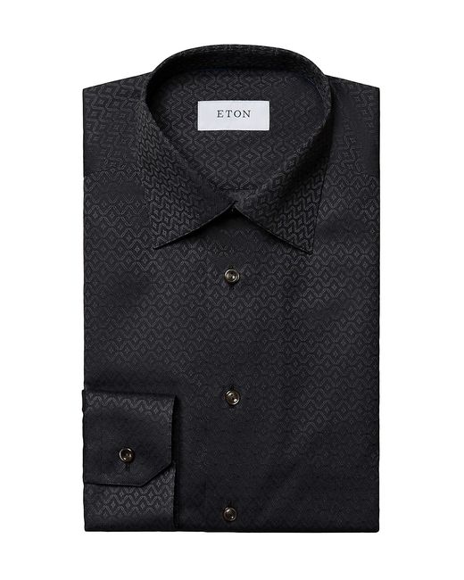Eton Contemporary-Fit Floral Jacquard Shirt