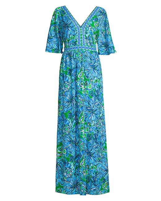 Lilly Pulitzer Addison Floral Maxi Dress