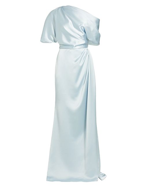 Amsale Draped Off-The-Shoulder Gown