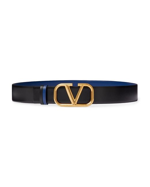 Valentino Garavani Vlogo Signature Reversible Calfskin Belt 40 MM
