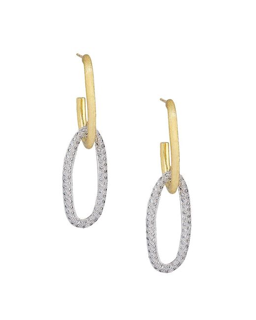 Marco Bicego Jaipur Link Two-Tone 18K 1.07 TCW Diamond Drop Earrings