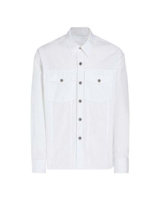 Helmut Lang Poplin Button-Front Shirt