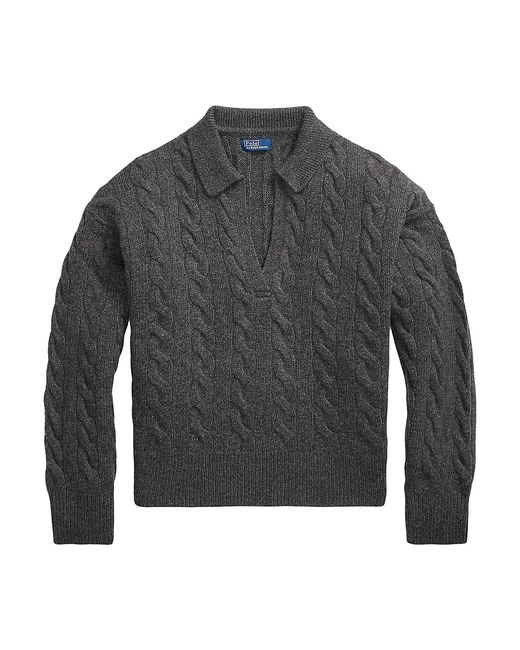 Polo Ralph Lauren Blend Cable-Knit Polo Sweater