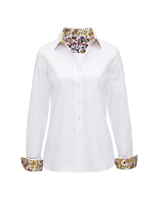 Robert Graham Priscilla Sateen Floral-Lined Shirt