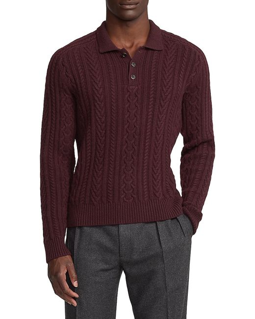 Ralph Lauren Purple Label Cashmere Polo Sweater
