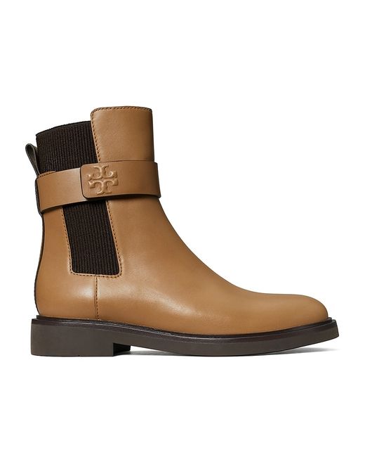 Tory Burch Double T Leather Chelsea Boots