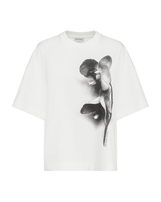 Alexander McQueen Orchid Print T-Shirt