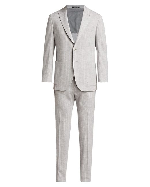 Saks Fifth Avenue COLLECTION Pinstriped Cotton Suit