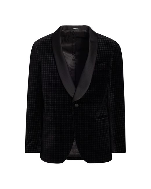 Saks Fifth Avenue COLLECTION Grid Velvet One-Button Suit Jacket