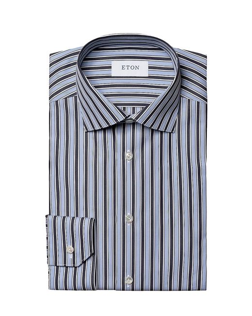 Eton Contemporary-Fit Striped Poplin Shirt