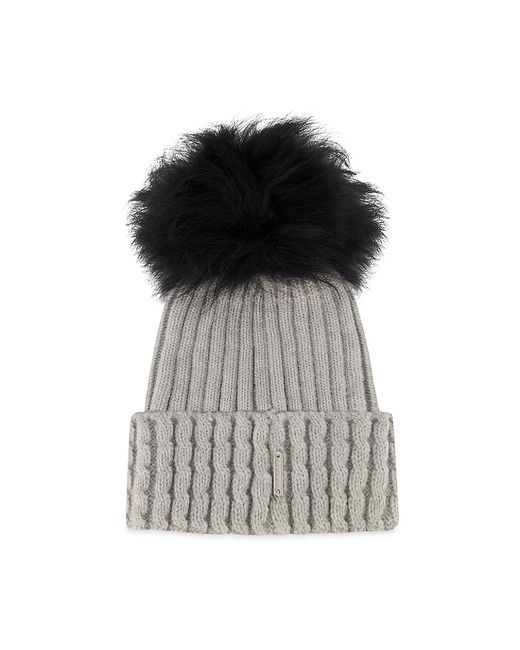 Gorski Knit Hat with Toscana Lamb Pompom