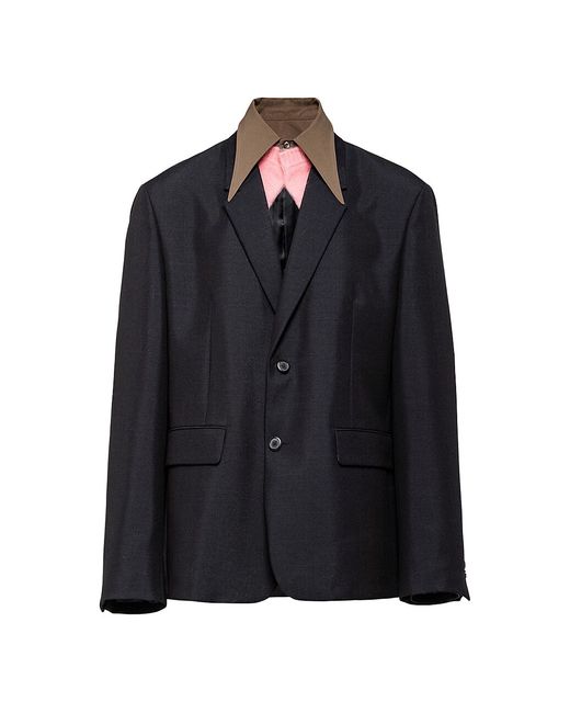 Prada Single-Breasted Mohair Jacket