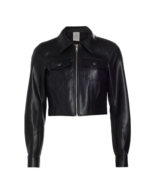 Cinq a Sept Marilee Cropped Vegan Leather Jacket