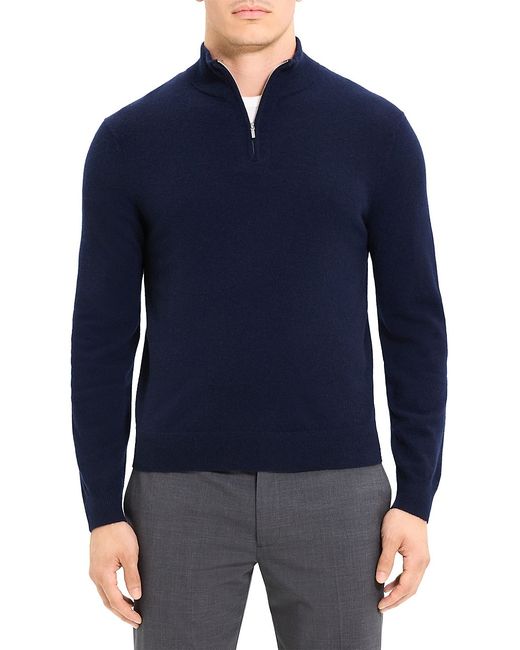 Theory Hilles Cashmere Quarter-Zip Sweater