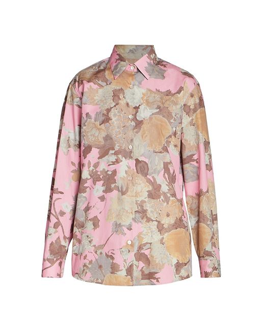 Dries Van Noten Clavelly Floral Button-Front Shirt