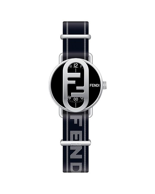 Fendi OLock Jacquard Strap Watch/42MM