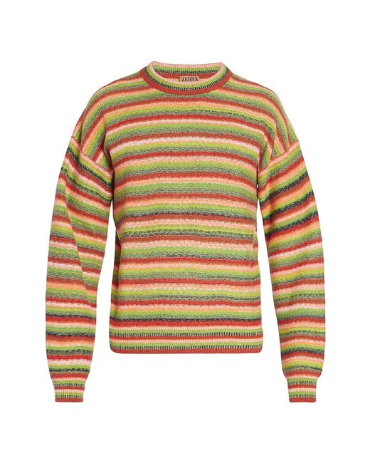 ZEGNA x The Elder Statesman Striped Cashmere Wool Sweater