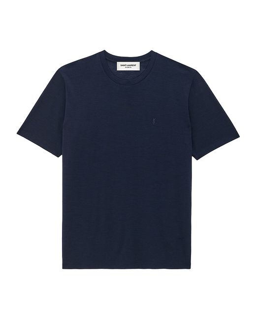 Saint Laurent Cassandre T-Shirt In And Silk Jersey