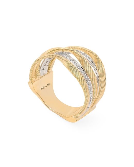 Marco Bicego Marrakech Two-Tone 18K Gold 0.3 TCW Diamond 5-Strand Ring