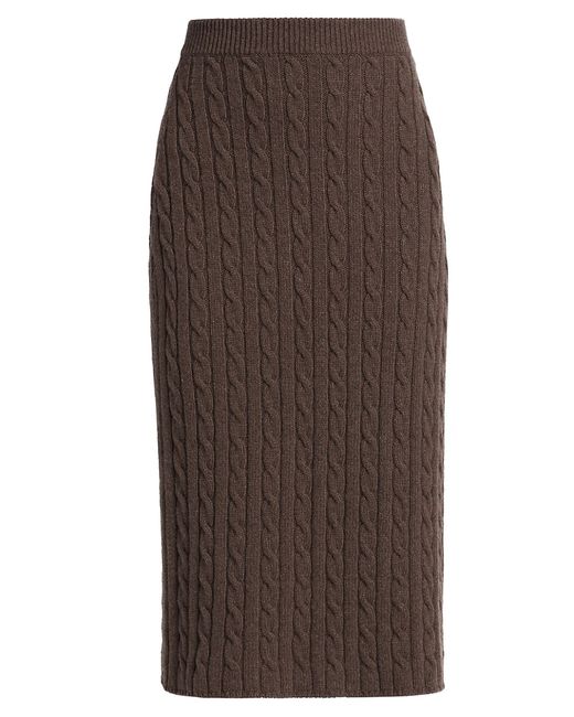 Saks Fifth Avenue Wool-Blend Cable-Knit Midi-Skirt