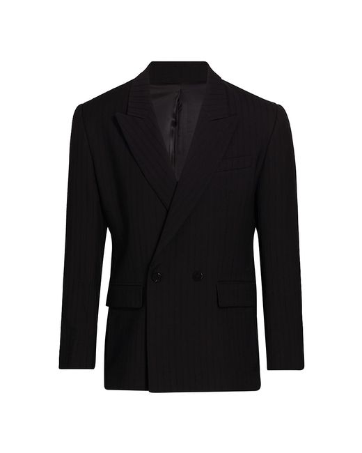 Ernest W. Baker Double-Breasted Pinstriped Blazer