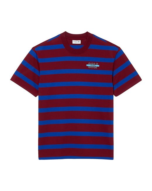 Lacoste Logo Striped Relaxed-Fit T-Shirt