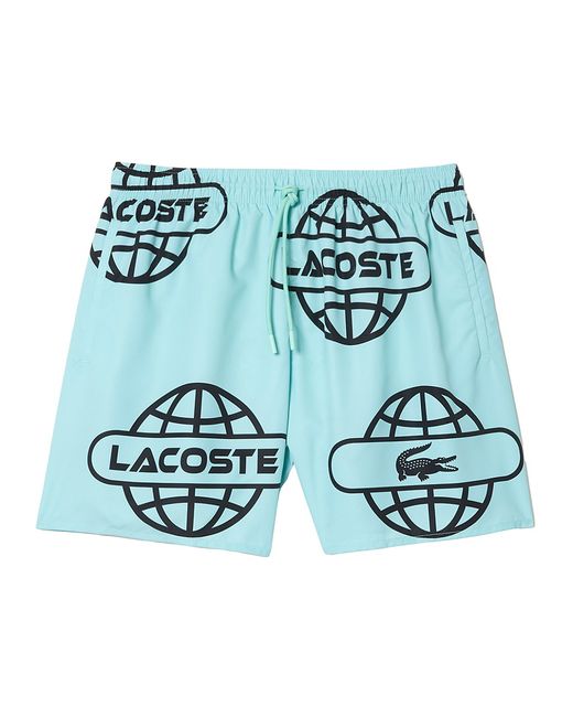 Lacoste Globe Logo Swim Trunks