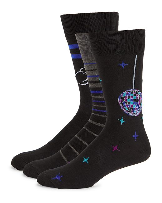 Saks Fifth Avenue COLLECTION 3-Pack Party Box Striped Socks