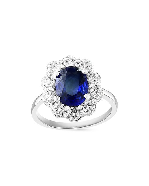 Saks Fifth Avenue Collection 18K Sapphire 1.18 TCW Diamond Ring