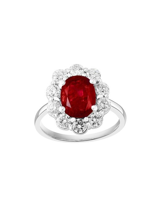 Saks Fifth Avenue Collection 18K Ruby 1.18 TCW Diamond Ring