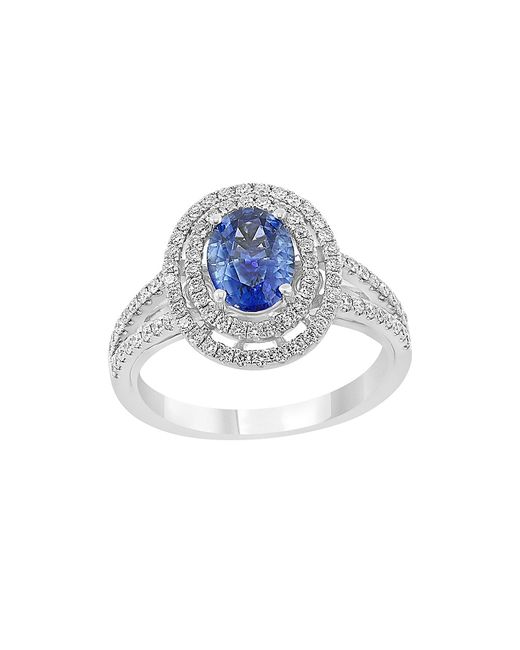 Saks Fifth Avenue Collection 18K Sapphire 0.47 TCW Diamond Ring