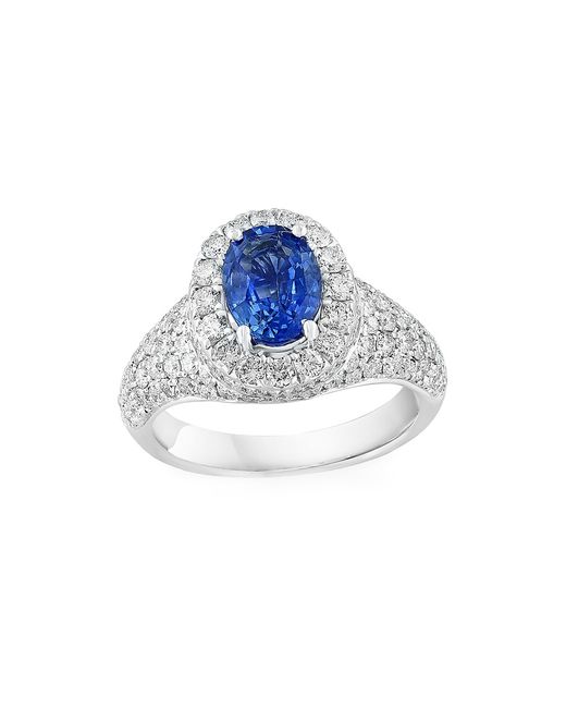 Saks Fifth Avenue Collection 18K Sapphire 1.63 TCW Diamond Ring