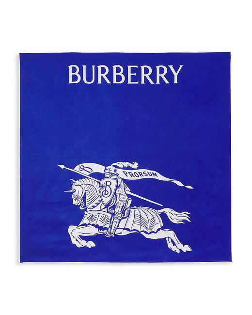 Burberry Equestrian Knit Twill Square Scarf
