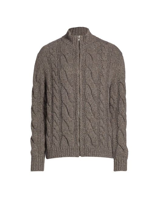Saks Fifth Avenue Cable-Knit Zip Cardigan