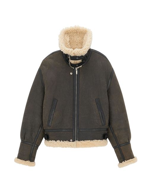 Saint Laurent Reversible Aviator Jacket In Aged And Shearling