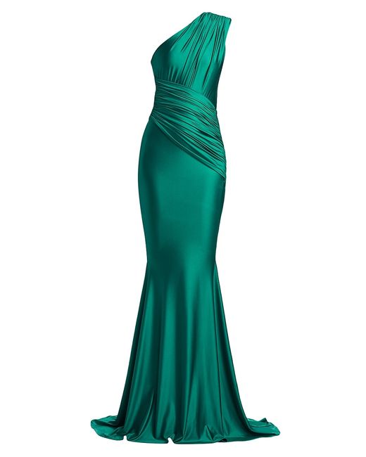 Michael Costello Collection Aquarius One-Shoulder Mermaid Gown