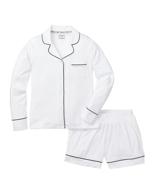 Petite Plume Long-Sleeve Top Shorts Pajama Set