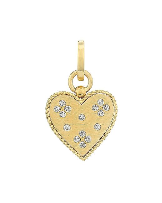 Roberto Coin Venetian Princess 18K Yellow Diamond Heart Pendant