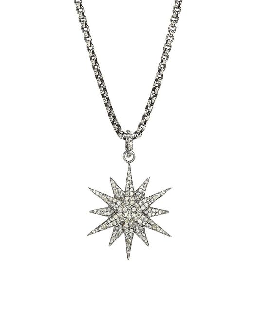Nina Gilin Black Rhodium-Plated Star Pendant Necklace