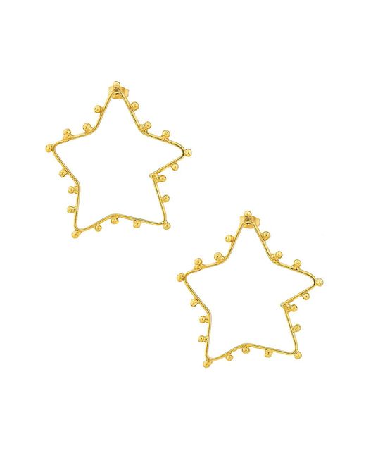Sylvia Toledano Dots Goldtone Star Earrings
