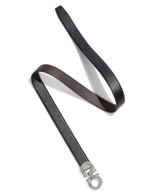 Ferragamo Adjustable Reversible Double Gancini Buckle Belt