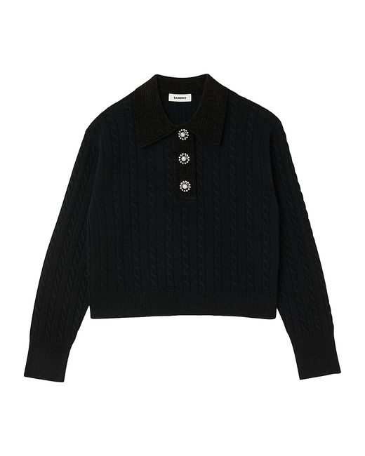 Sandro Knit Polo Neck Sweater