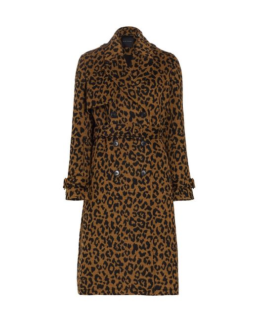 Elie Tahari Courtney Belted Blend Double-Breasted Trench Coat