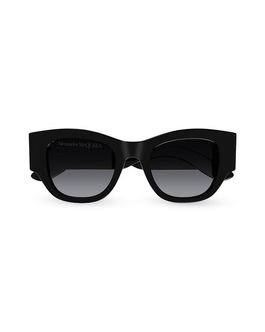 Alexander McQueen Angled 50MM Square Sunglasses