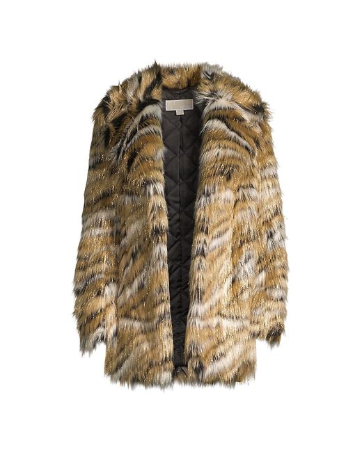 Michael Michael Kors Tiger Metallic Faux-Fur Coat