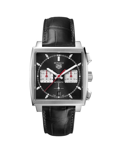 Tag Heuer Monaco Stainless Steel Alligator Leather Chronograph Watch/39MM