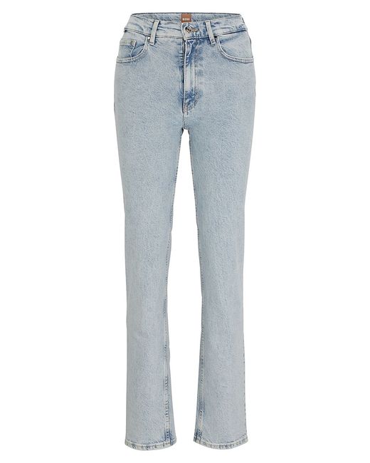 Boss High-Waisted Jeans In With Utilitarian Details