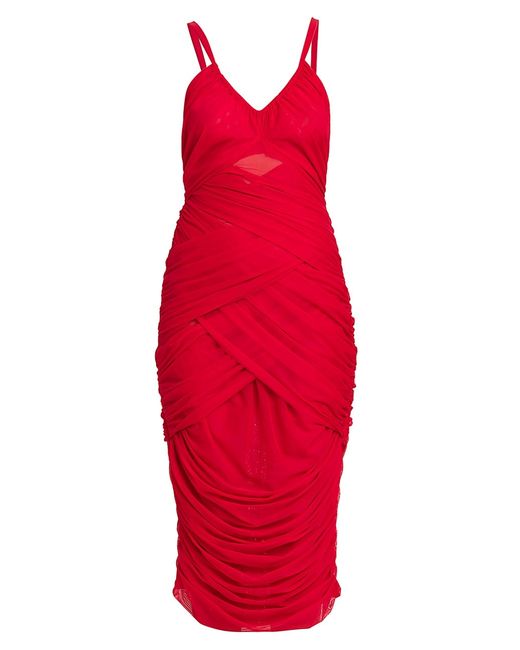 Dolce & Gabbana Draped Sleeveless Midi-Dress