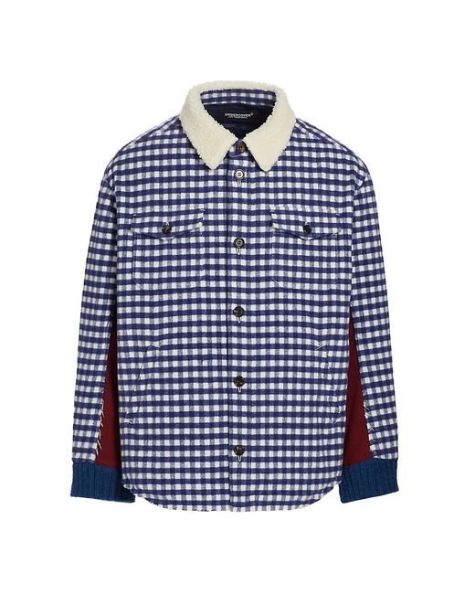 Undercover Checked Wool-Blend Shirt Jacket